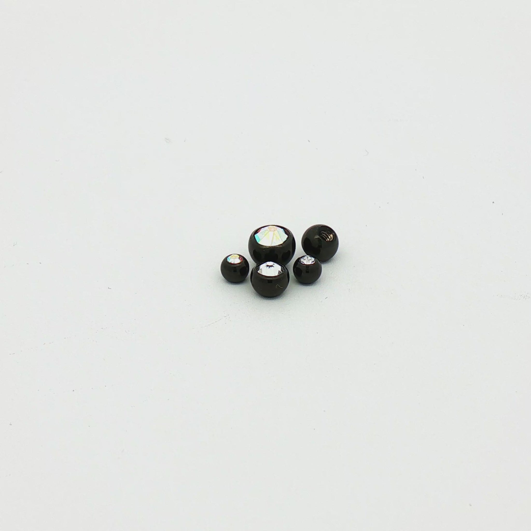 Steel Externally Threaded End – Black PVD Gem Balls