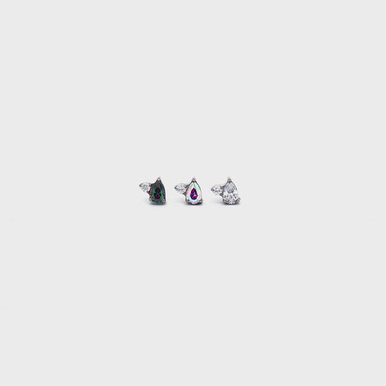Steel Internally Threaded Pear & Round CZ End