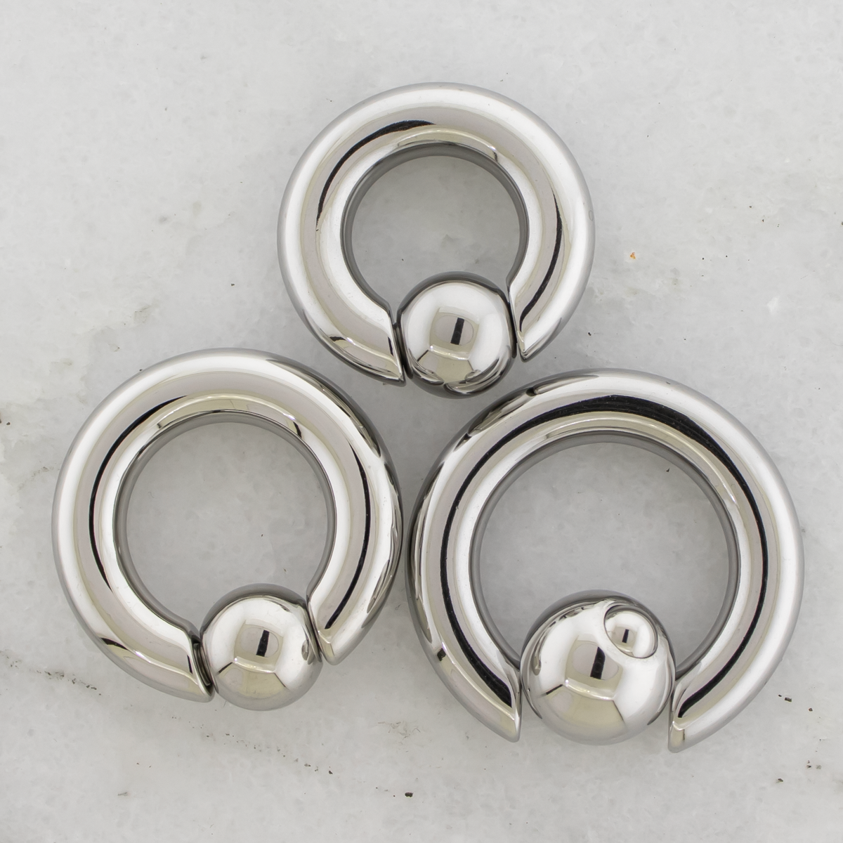 Spring Loaded Cobb Rings 2G Steel Spring Loaded Captive Bead Rings