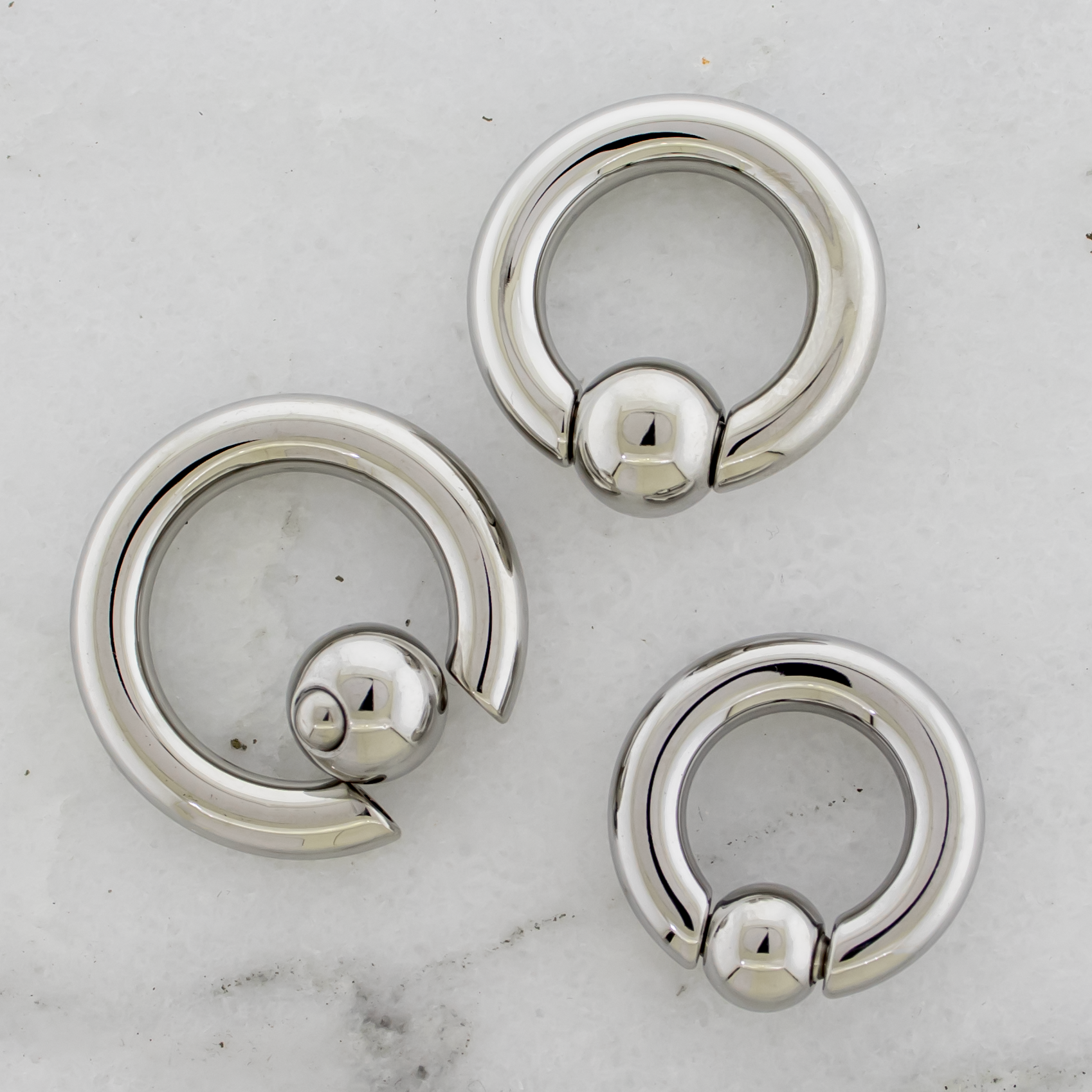 Spring Loaded Cobb Rings 4G Steel Spring Loaded Captive Bead Rings