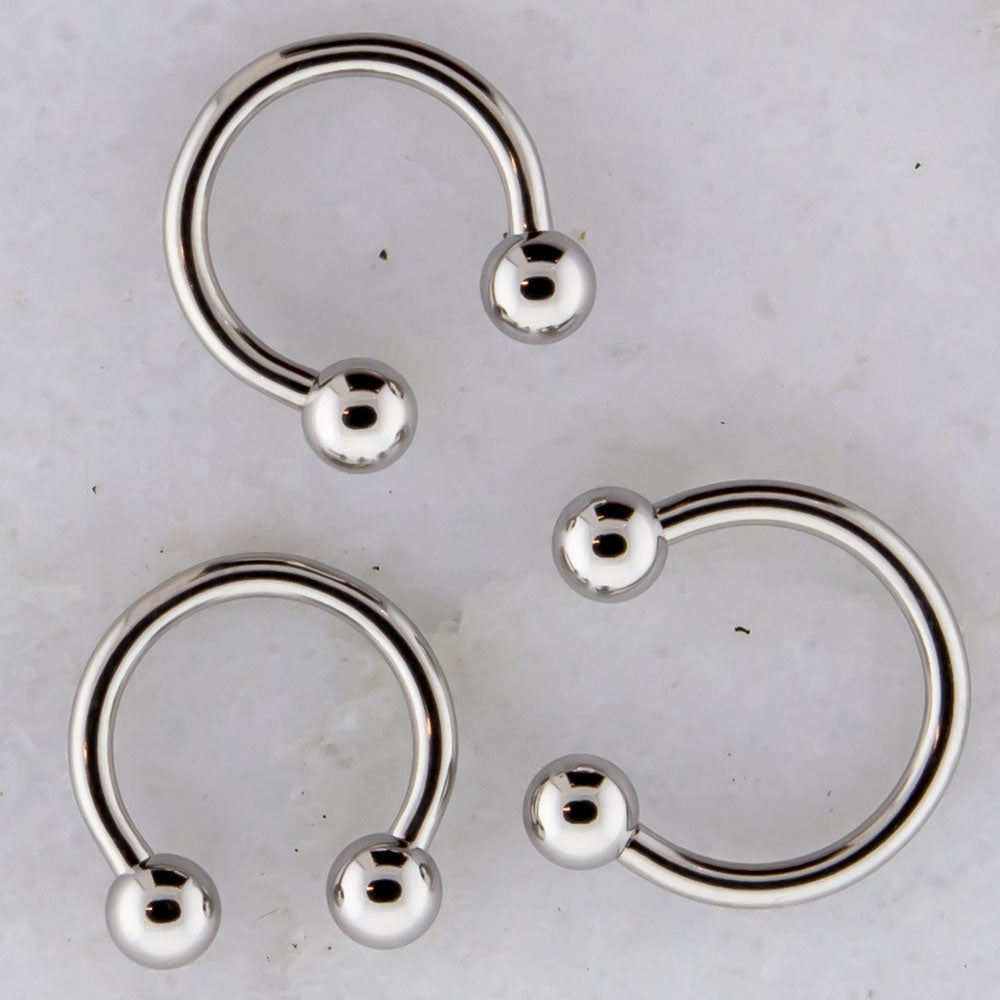 Steel Externally Threaded 16G Horseshoe - Pierced Addiction