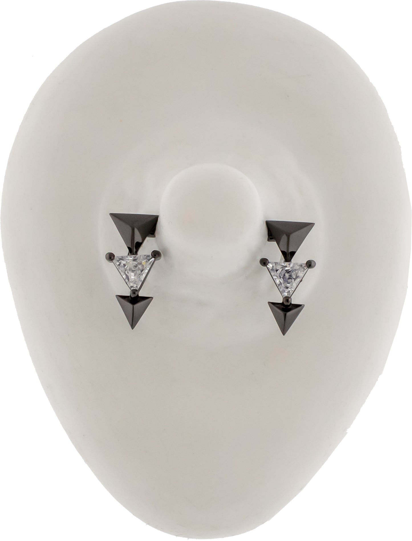 14G Triangular Trillon Gem Nipple Barbell - Pierced Addiction