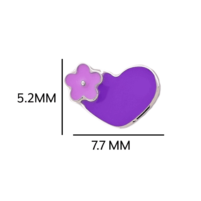 16G/18G Steel Internally Threaded End- Floral Heart