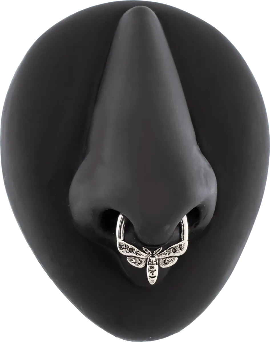 16G Crescent Moth Septum Clicker - Pierced Addiction